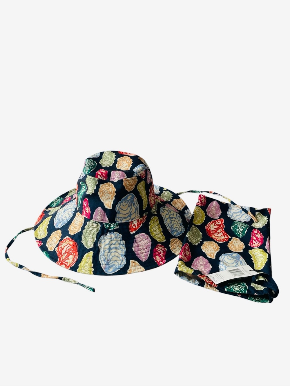 Vera Bradley Essentials Packable Sun Hat Oyster Bar Nautical Beach 4" Brim NWT